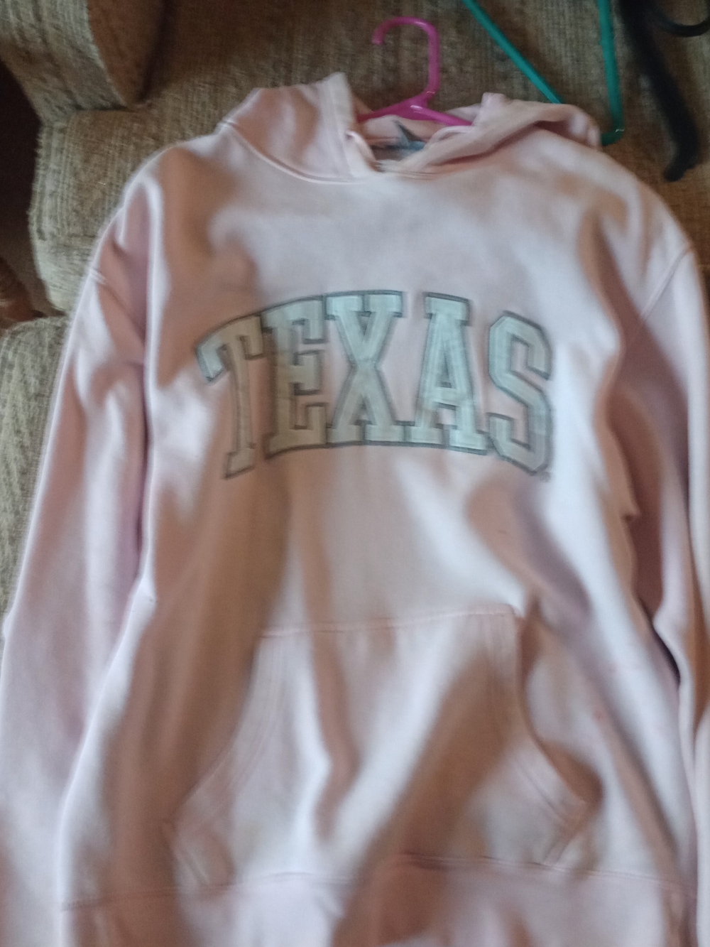 Texas Logo Pink Hoodie Sweater
